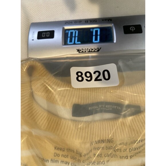 Royal Ivy Regatta New England Pullover Sweater Yellow White Long Sleeve S - Picture 10 of 11